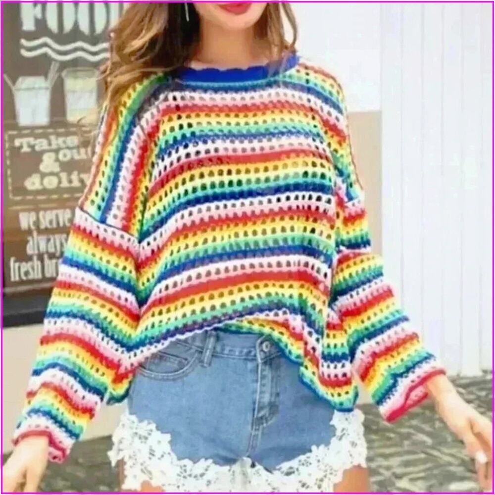ALLISON Fishnet Sweater Top